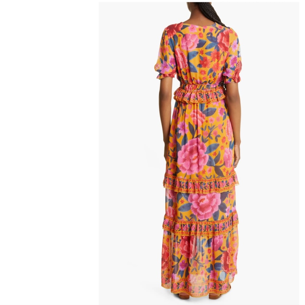 NWT $275 FARM RIO Floral Dream Short Sleeve Maxi Dress- sizes XS, Small + Large! - Picture 2 of 15